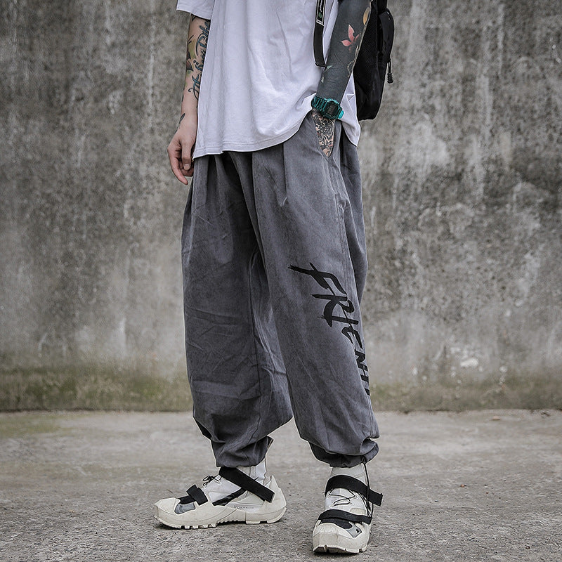Korean Hip-Hop Harem Pants – Baggy Streetwear for Lovers & Friends | same ANTHEM - Grey / L - Pants