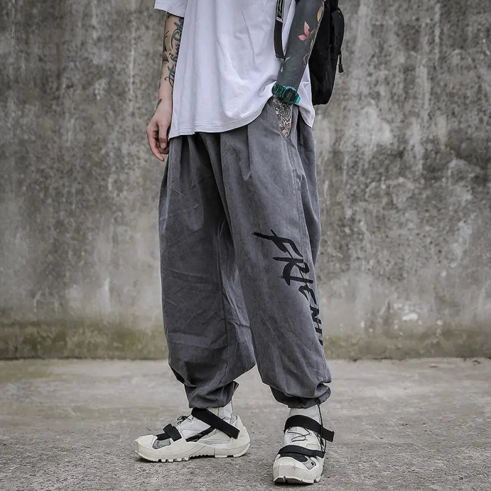 Korean Hip-Hop Harem Pants – Baggy Streetwear for Lovers & Friends | same ANTHEM - Grey / L - Pants