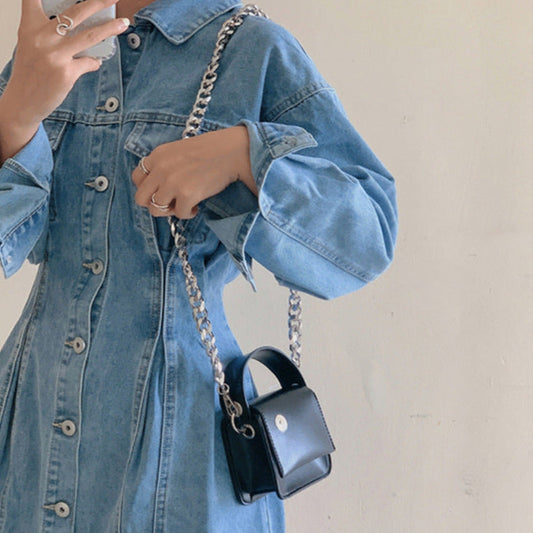 Korean Mini Chain Black Bag | same ANTHEM. - Black