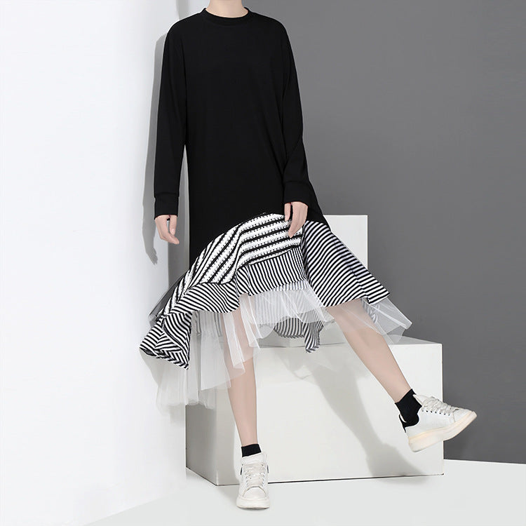 Korean Style Chiffon Autumn Dress – Romantic Streetwear | same ANTHEM