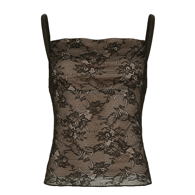 Lace Camisole Top – Soulmate Streetwear for Lovers & Besties same ANTHEM. - Black / S
