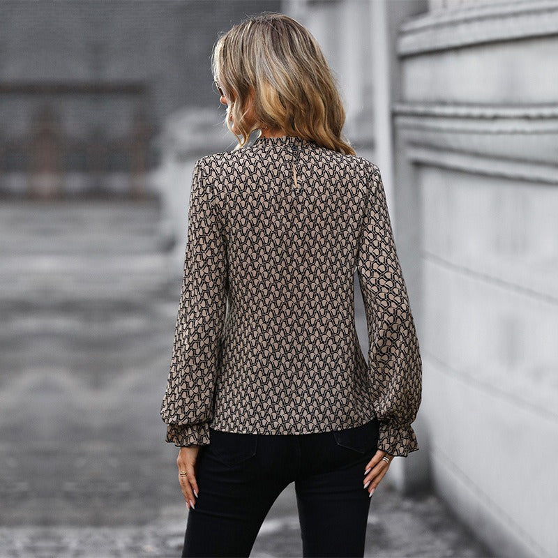 Lace-Up Slim Long Sleeve Shirt Women | Spring & Autumn Top | same ANTHEM.