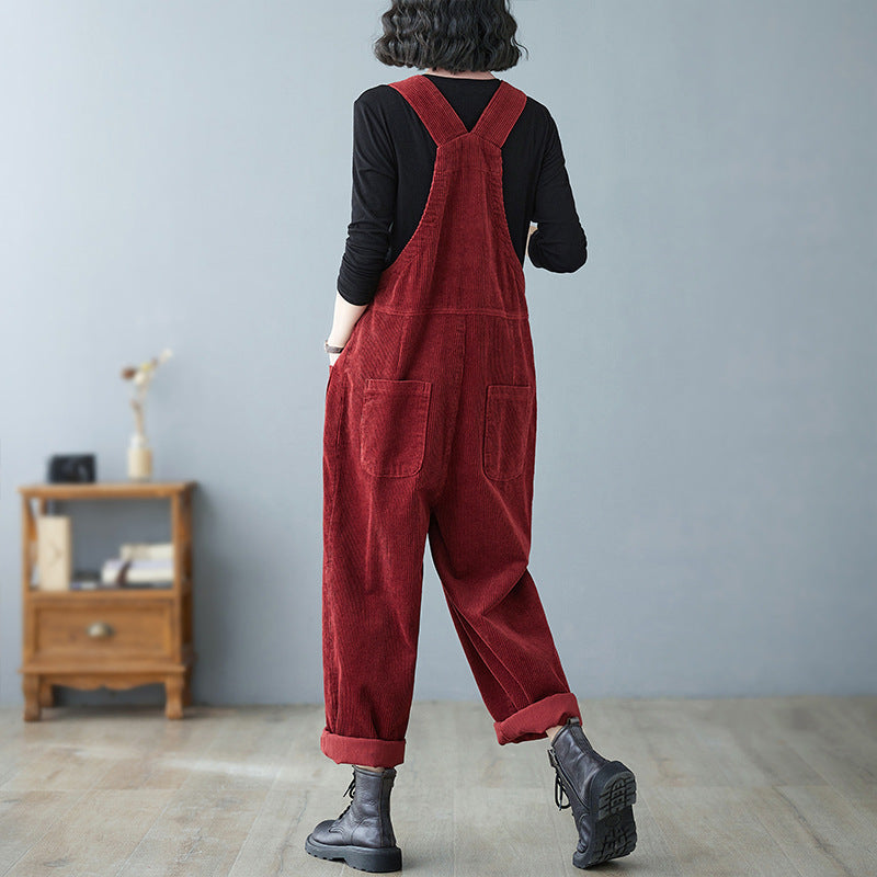 Lazy Corduroy Overalls – Casual Loose Fit Everyday Style | same ANTHEM