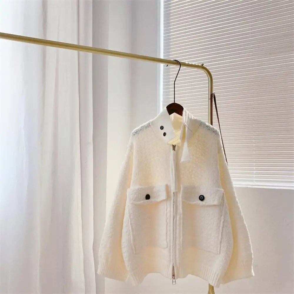 Lazy Style Thickened Sweater Coat for Women - Japanese Streetwear Chic | same ANTHEM - Beige / One Size