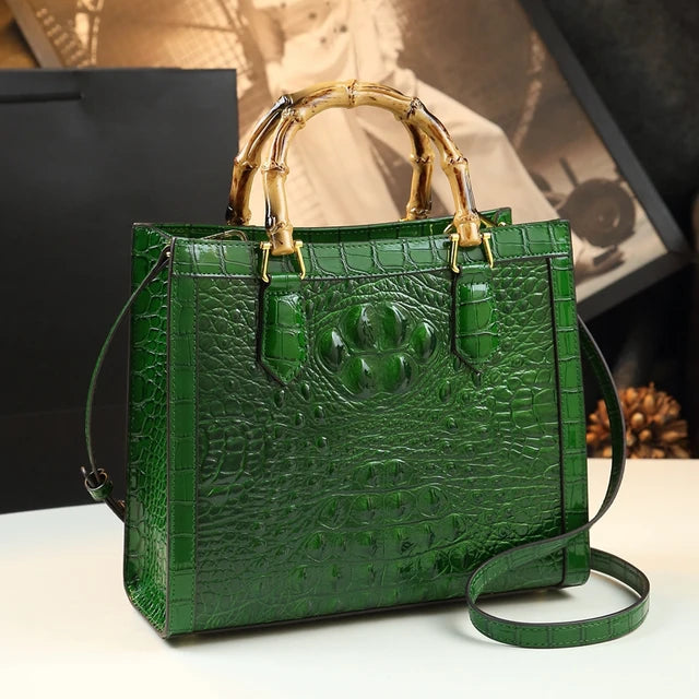 Leather Bamboo Messenger Bag – Soulmate Streetwear Style | same ANTHEM - Dark Green