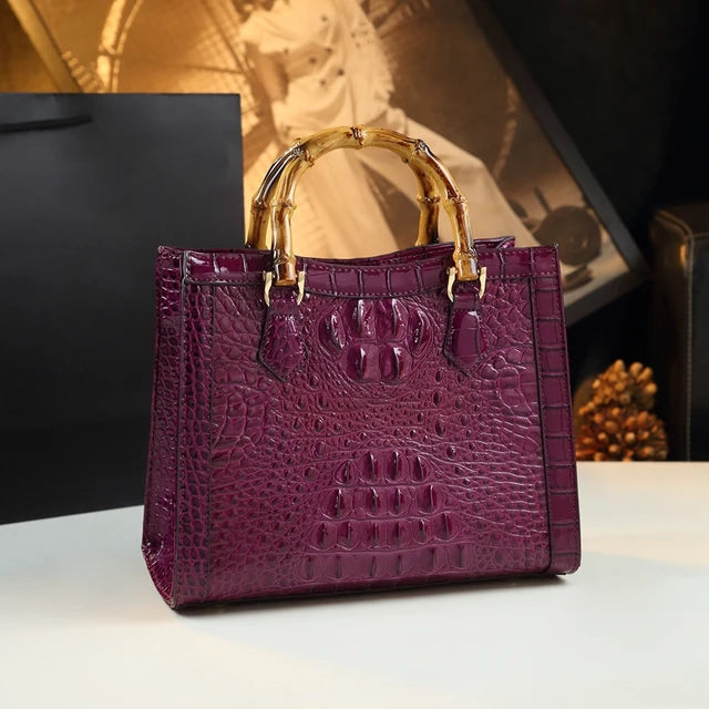 Leather Bamboo Messenger Bag – Soulmate Streetwear Style | same ANTHEM - dark purple