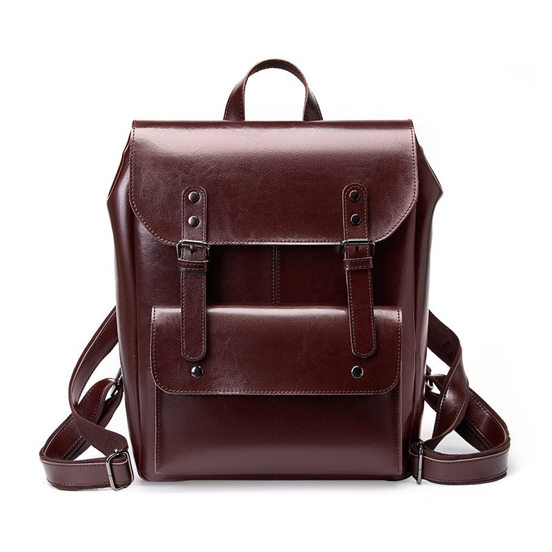 Leather Cowhide Backpack – Soulmate Streetwear Style | same ANTHEM - Coffee