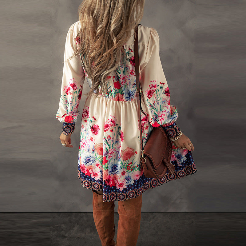 Leisure Printed Dress | Boho Romantic Dress for Lovers & Soulmates | Same Anthem