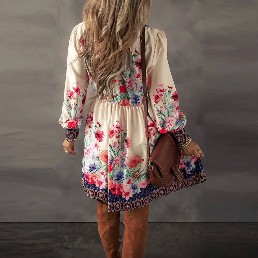 Leisure Printed Dress | Boho Romantic Dress for Lovers & Soulmates | Same Anthem