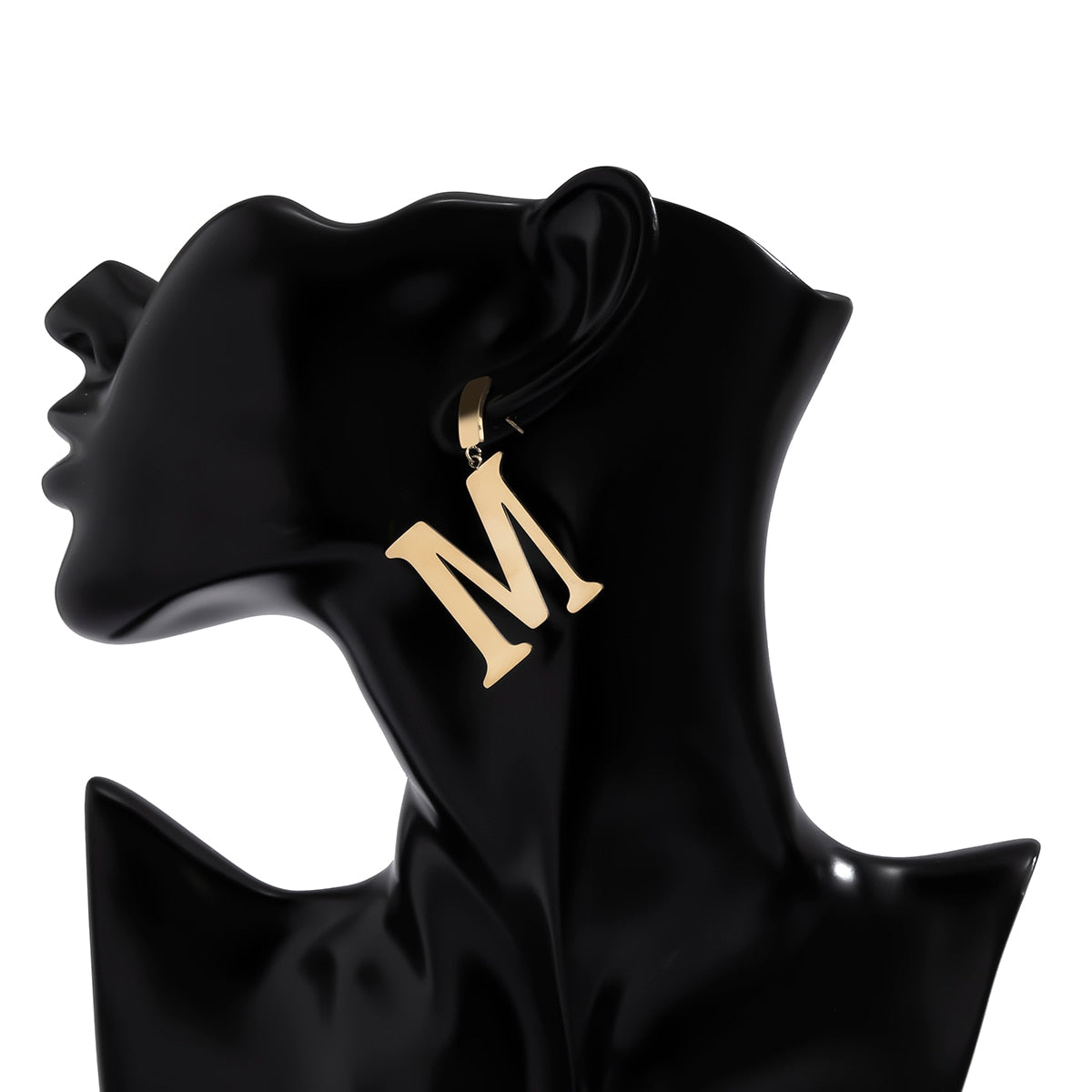 Letter M Titanium Steel Earrings – Soulmate Streetwear | same ANTHEM. - Silver Color