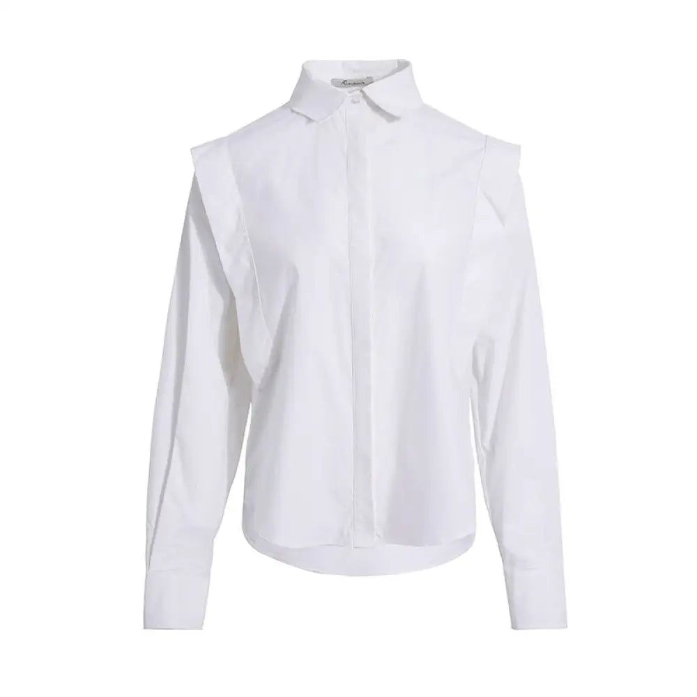 Long Sleeve Lapel Blouse | same ANTHEM. - White / S