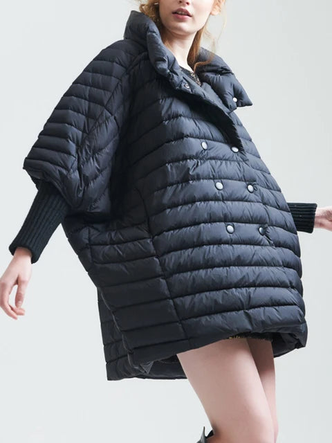 Loose A-Line Cape Coat Women – Soulmate Streetwear | same ANTHEM. - Black / One Size