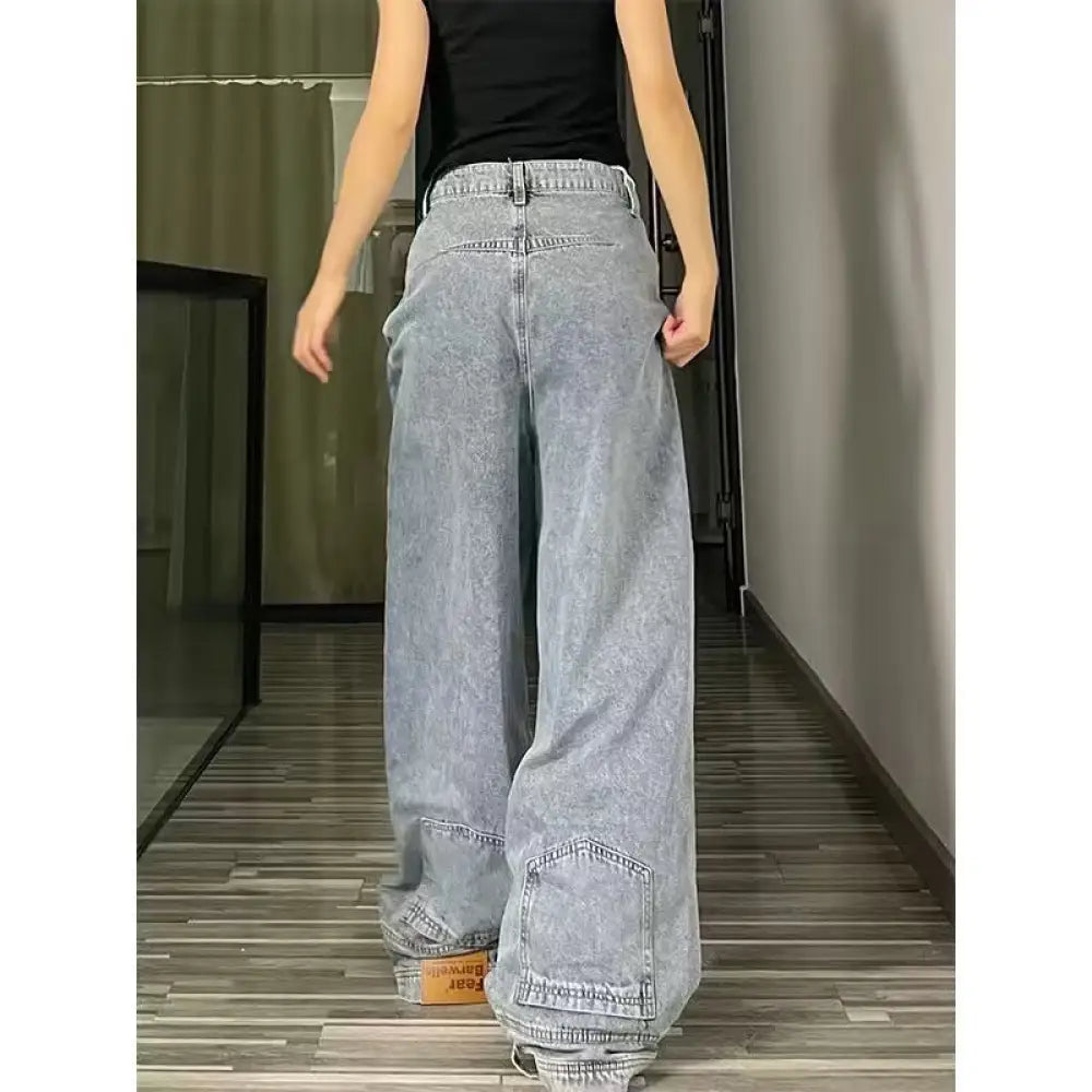 Loose Bell Bottom Jeans - Baggy Streetwear Vibe | same ANTHEM