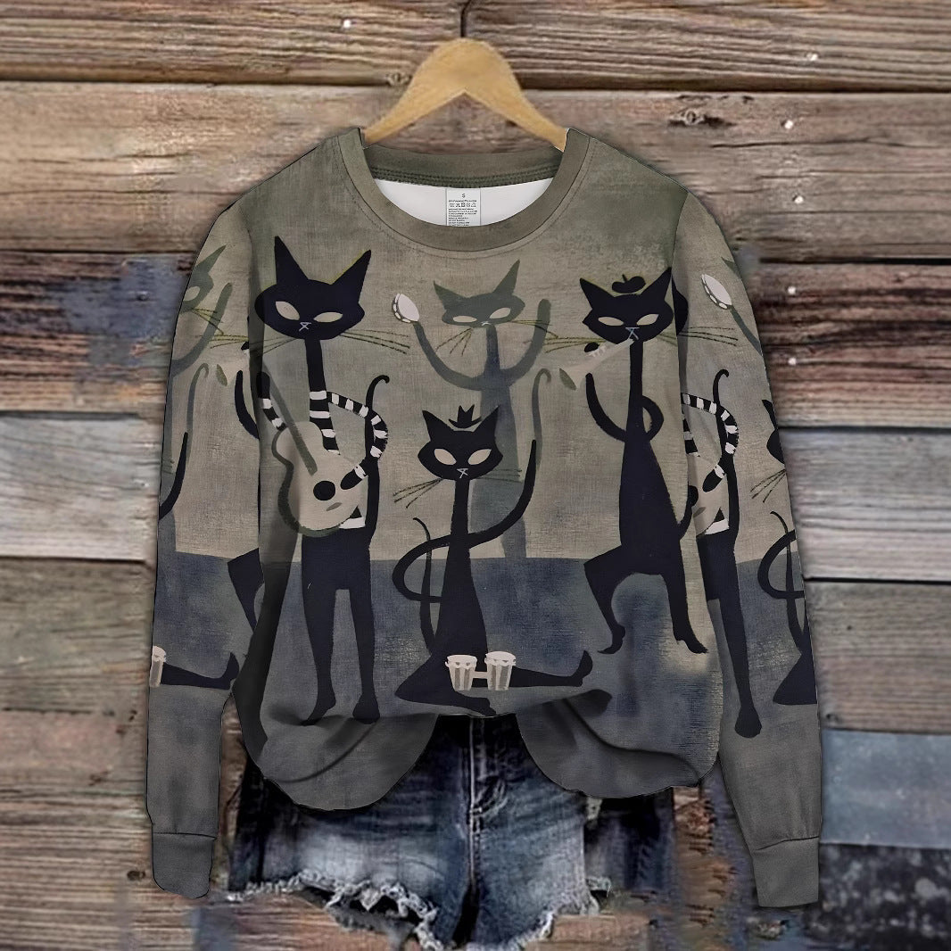 Loose Casual Animal Print Long Sleeve Blouse for Soulmates | same ANTHEM