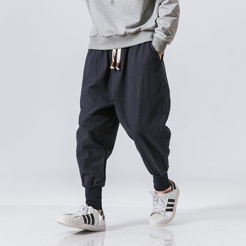 Loose Chinese Streetwear Pants – Everyday Style for Soulmates | same ANTHEM - navy blue / M