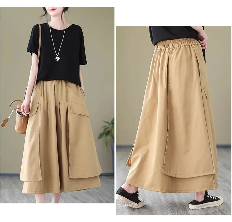 Loose Cotton Cargo Long Skirt – Dreamy Streetwear Made for Soulmates | same ANTHEM.