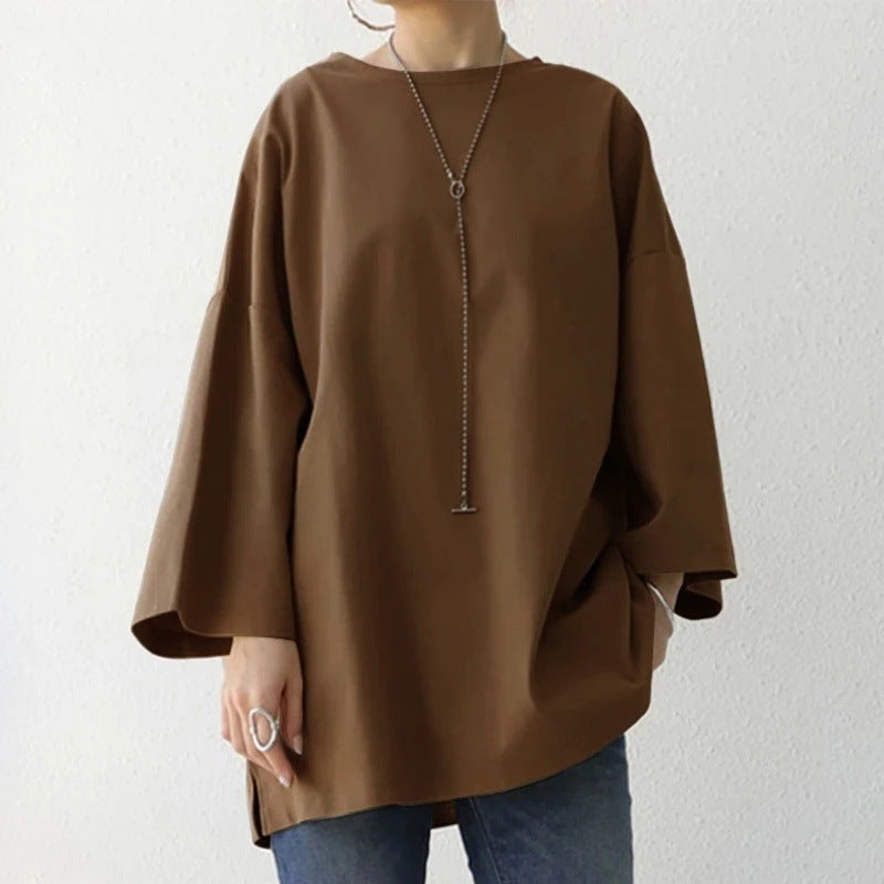 Loose Crew Neck Top – Made for Lovers & Chosen Family | same ANTHEM - Brown / 2XL