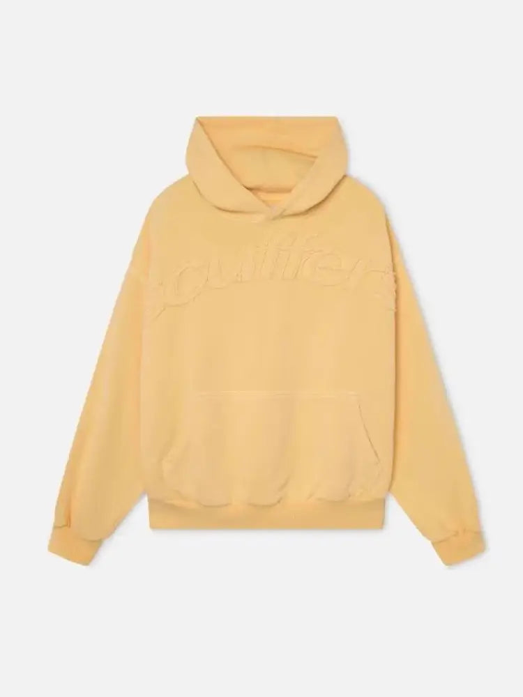 Loose Letter Print Hooded Sweatshirt | same ANTHEM. Soulmate Streetwear for Friends & Besties - Yellow / 5XL