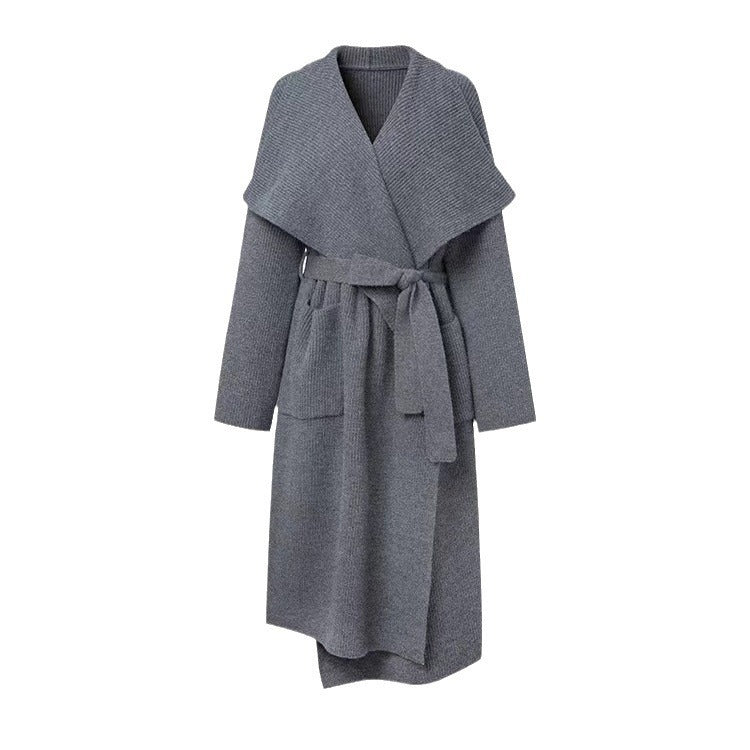 Loose Mid-Length Outerwear Sweater Cardigan Women | Lazy Chic Layer | same ANTHEM. - Grey / One size