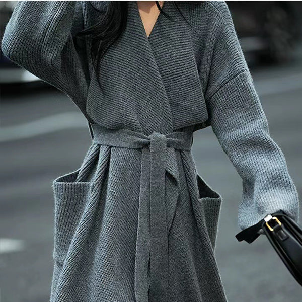 Loose Mid-Length Outerwear Sweater Cardigan Women | Lazy Chic Layer | same ANTHEM.