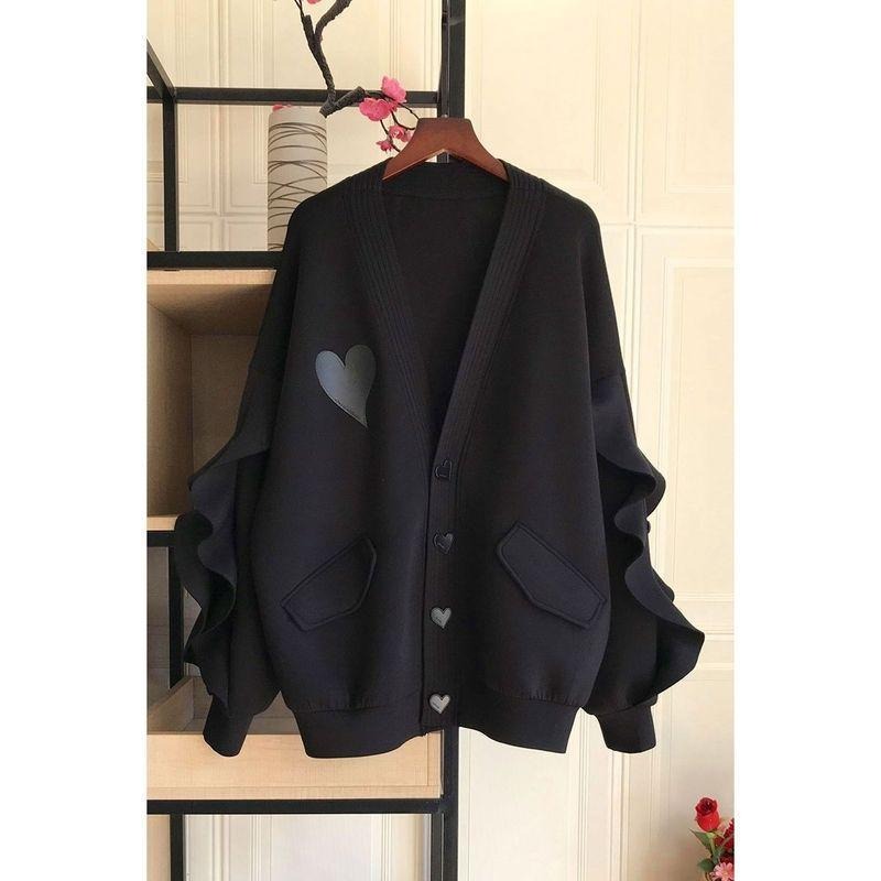 Loose Ruffled Bat Sleeve Cardigan – dreamy soulmate streetwear | same ANTHEM.