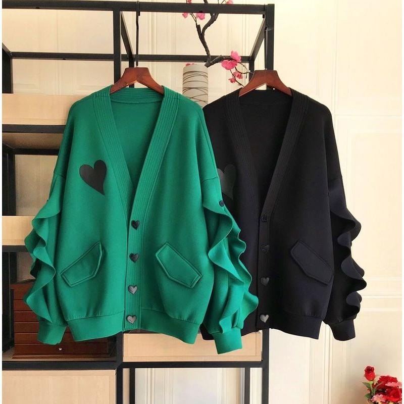 Loose Ruffled Bat Sleeve Cardigan – dreamy soulmate streetwear | same ANTHEM.