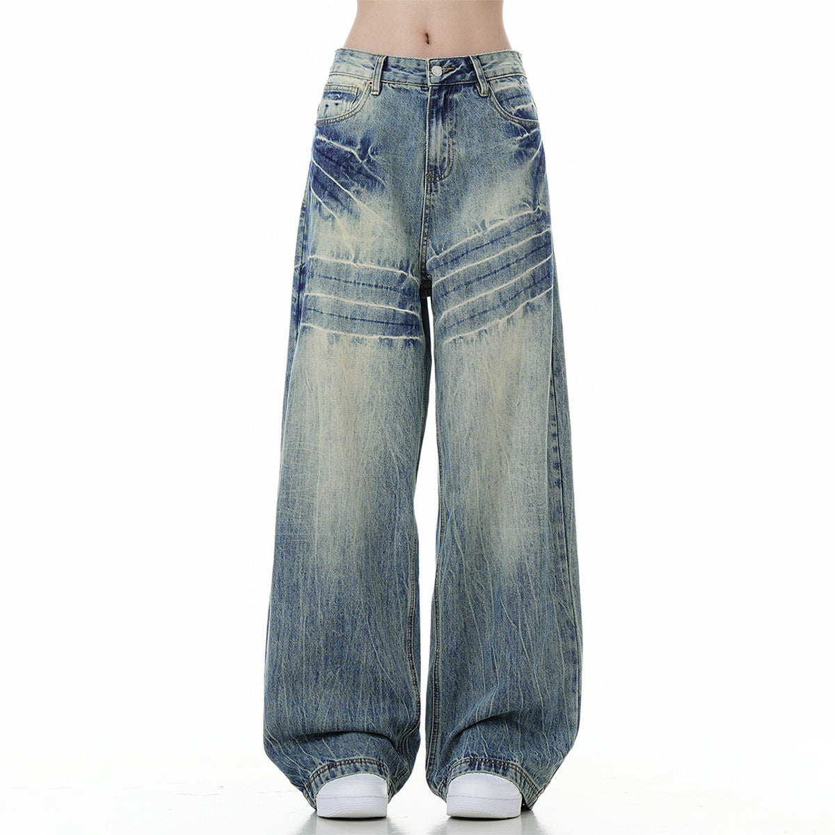 Loose Wide Leg Streetwear Jeans - Casual Vibes | same ANTHEM - Blue / 2XL - Loose Wide Leg Pants
