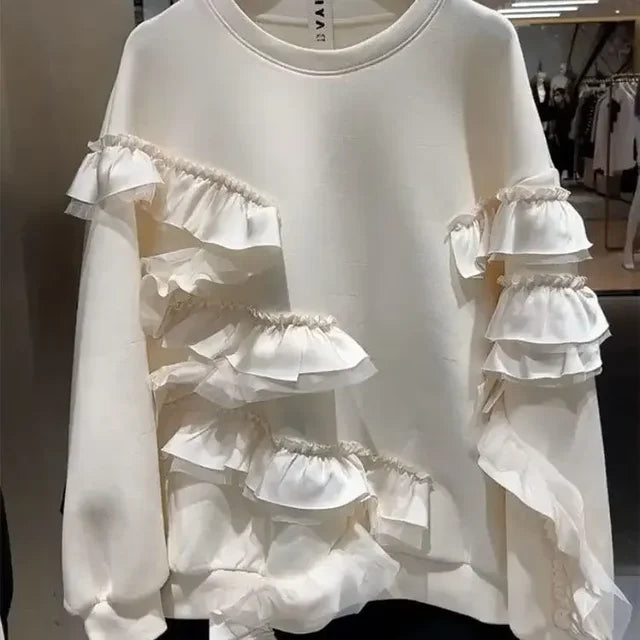 Lotus Edge Brushed Sweater – dreamy soulmate streetwear | same ANTHEM. - Cream yellow Plush / L