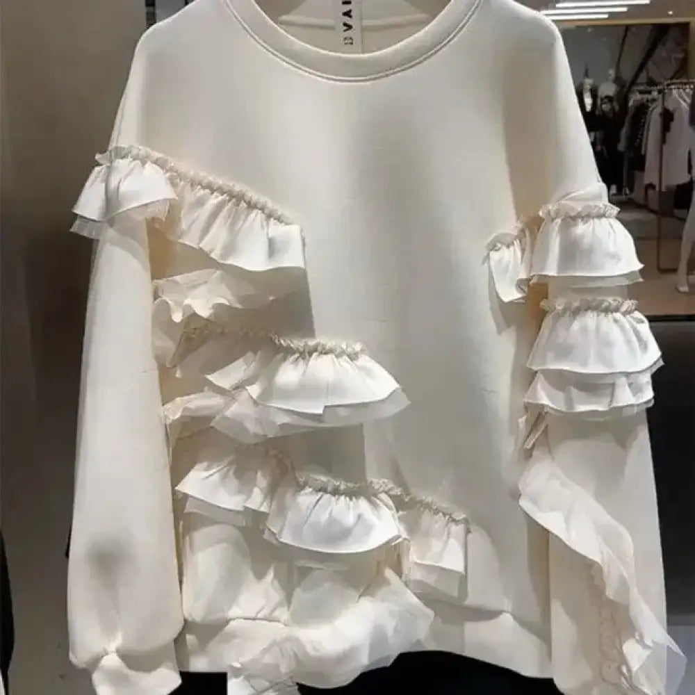 Lotus Edge Brushed Sweater – dreamy soulmate streetwear | same ANTHEM. - Cream yellow Plush / L