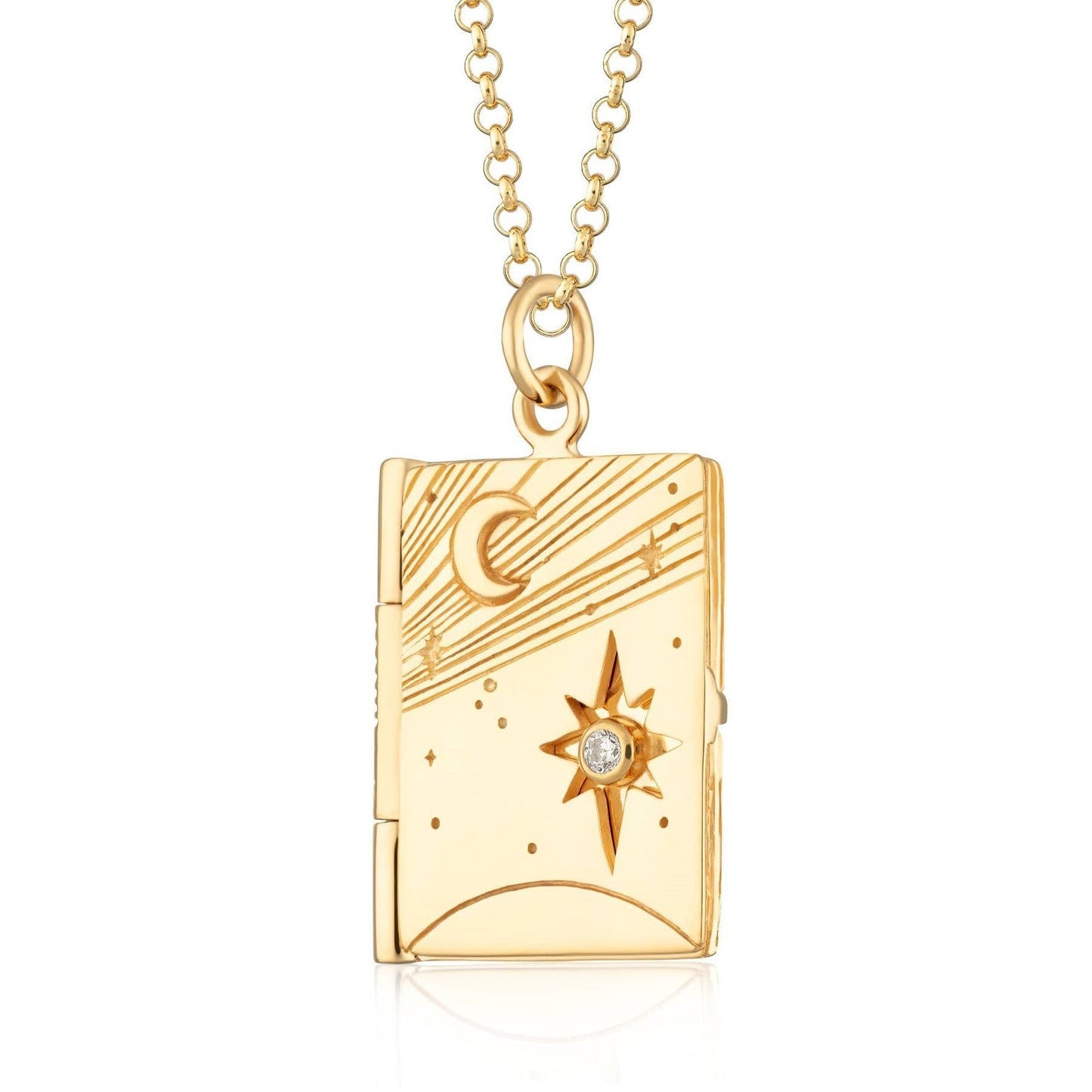 Love Heart Flowers Album Pendant Necklace | Soulmate & Lovers Jewellery | same ANTHEM - Moon Star Necklace