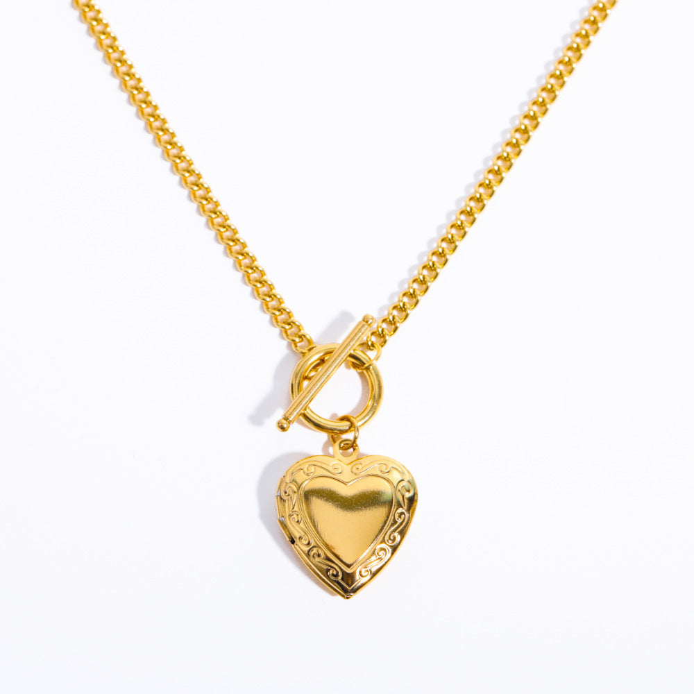 Love Heart Flowers Album Pendant Necklace | Soulmate & Lovers Jewellery | same ANTHEM - OT Buckle Love Photo Album