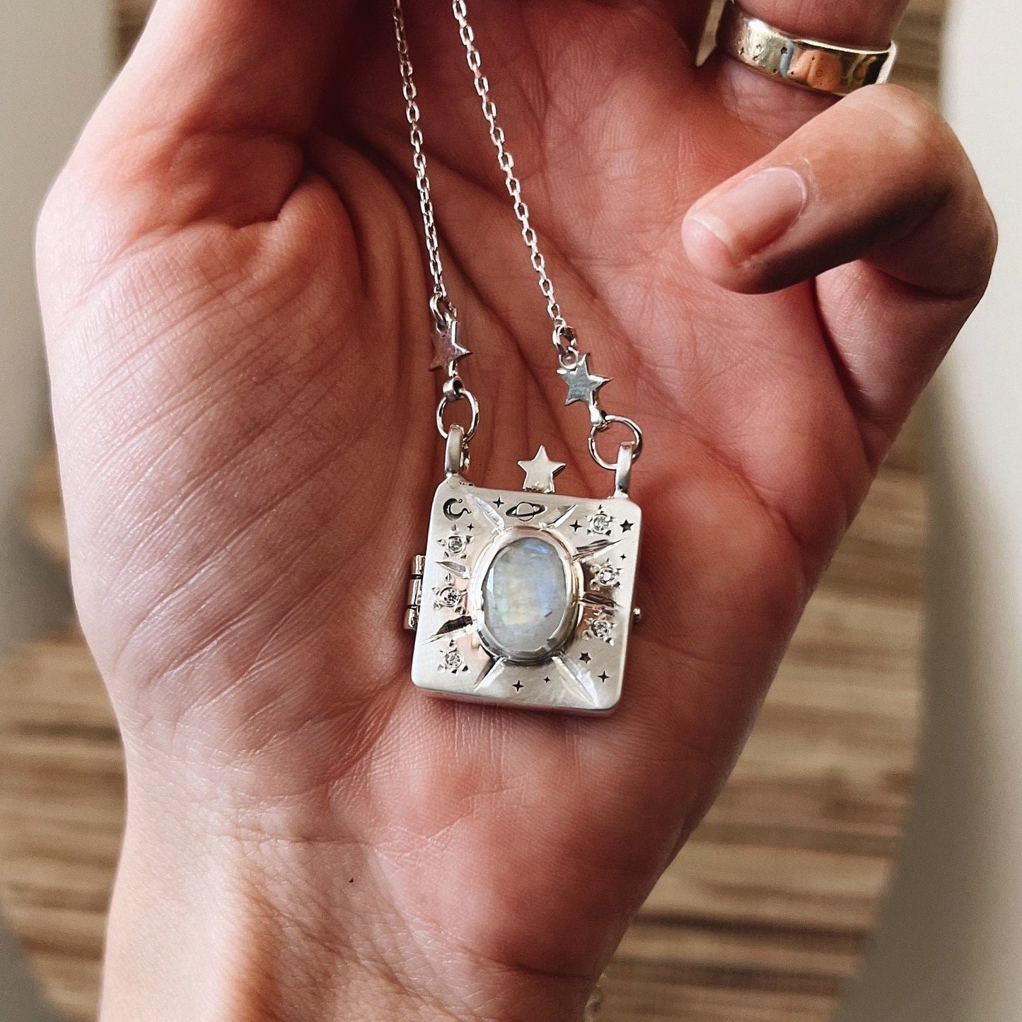 Love Heart Flowers Album Pendant Necklace | Soulmate & Lovers Jewellery | same ANTHEM - Oath Album Silver