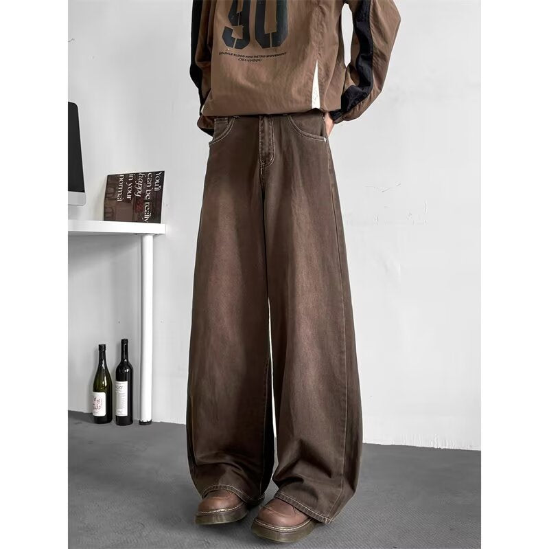 Luxury Brown Wide Leg Pants | Casual Streetwear | same ANTHEM.