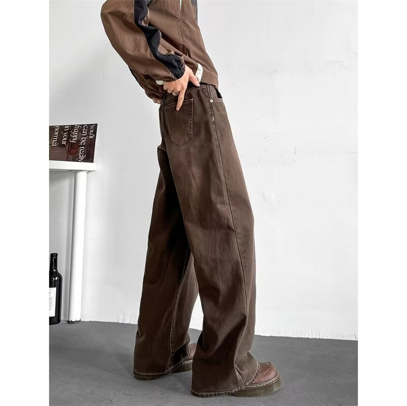 Luxury Brown Wide Leg Pants | Casual Streetwear | same ANTHEM.