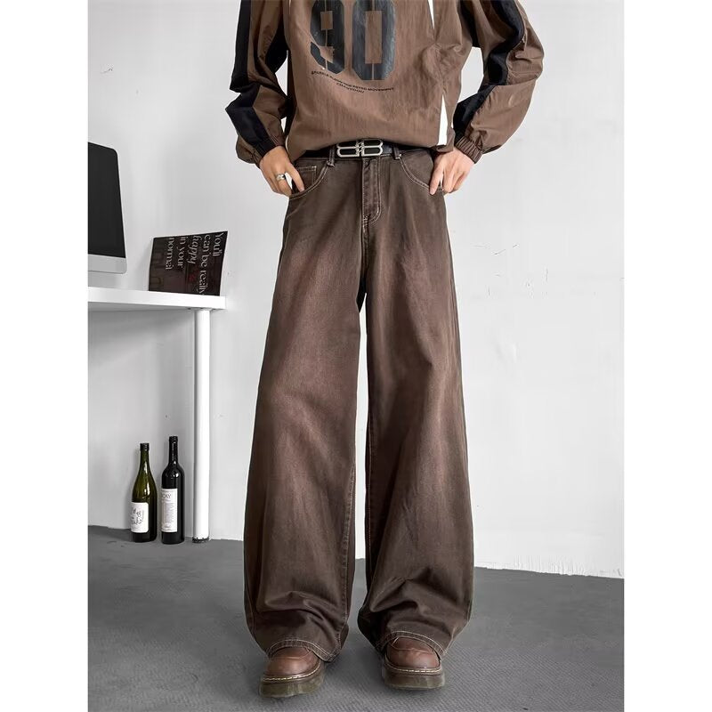 Luxury Brown Wide Leg Pants | Casual Streetwear | same ANTHEM.