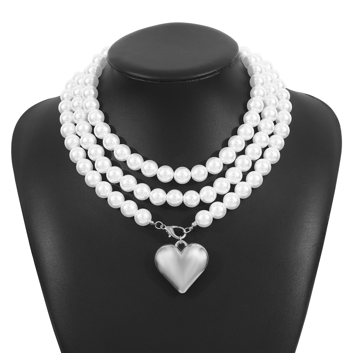 Luxury Heart Pearl Necklace | Boho Chic Soulmate Jewellery | same ANTHEM - White K