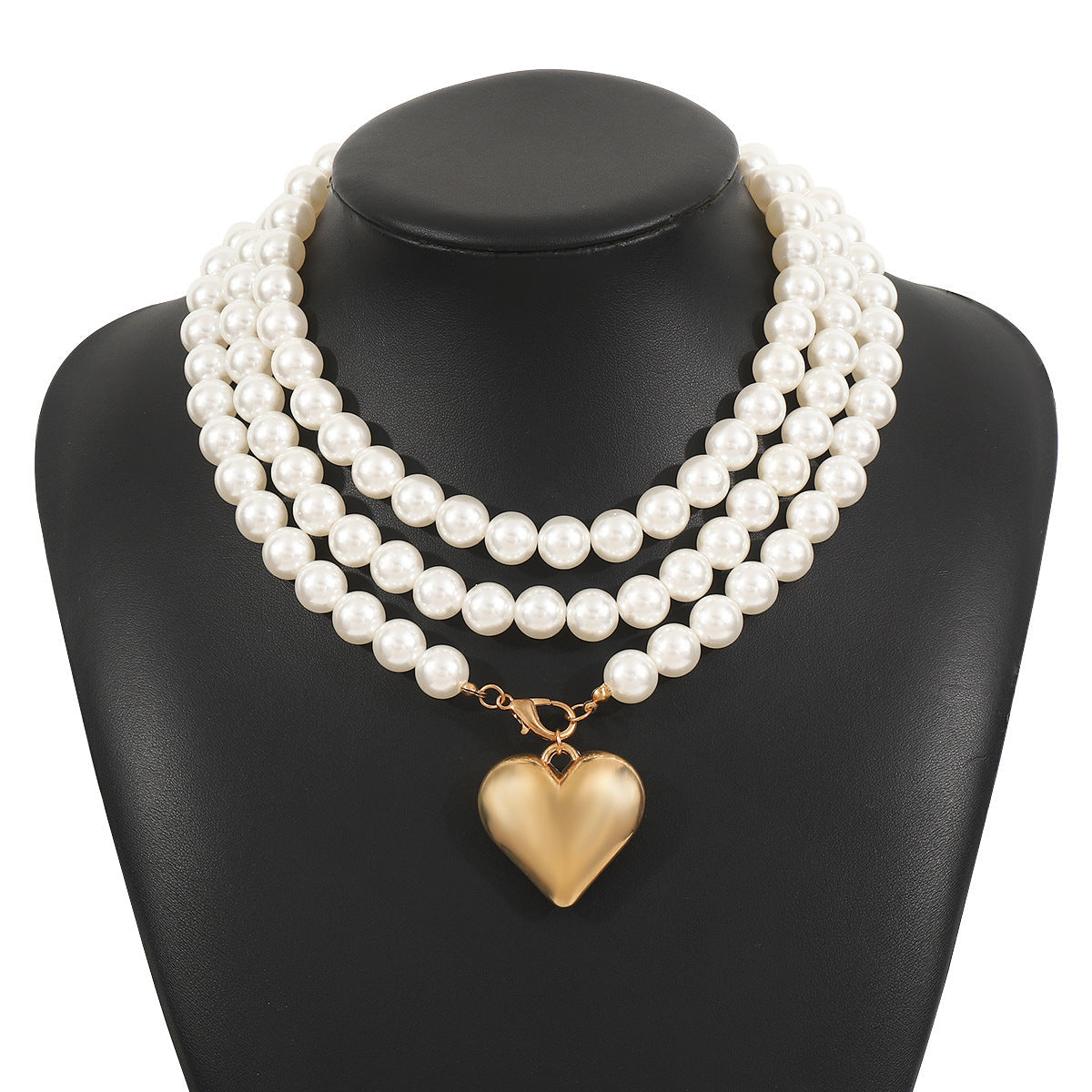 Luxury Heart Pearl Necklace | Boho Chic Soulmate Jewellery | same ANTHEM - Gold