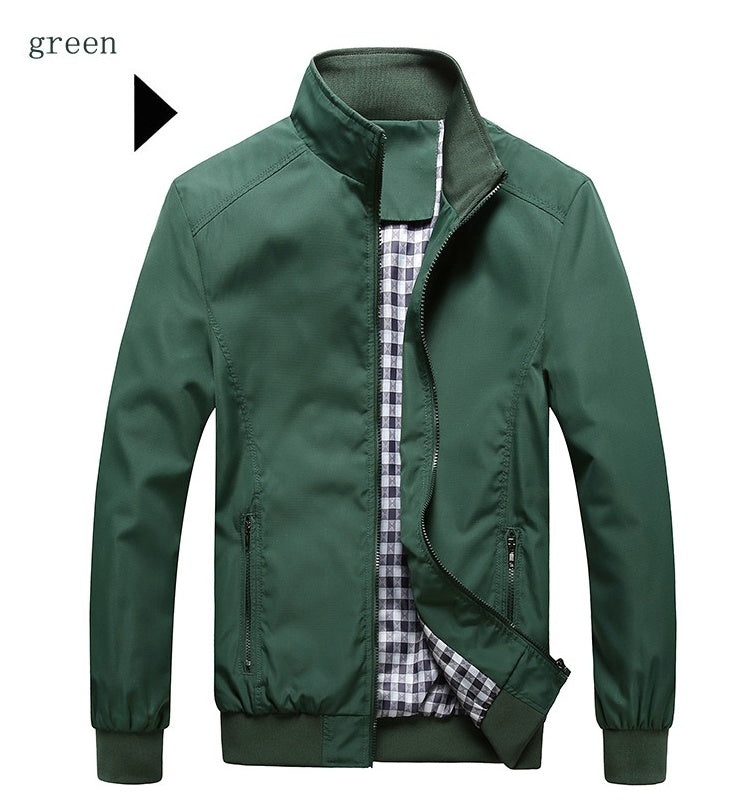 Men’s Casual Street Jacket – Classic Young & Effortless | same ANTHEM - Green / 3XL
