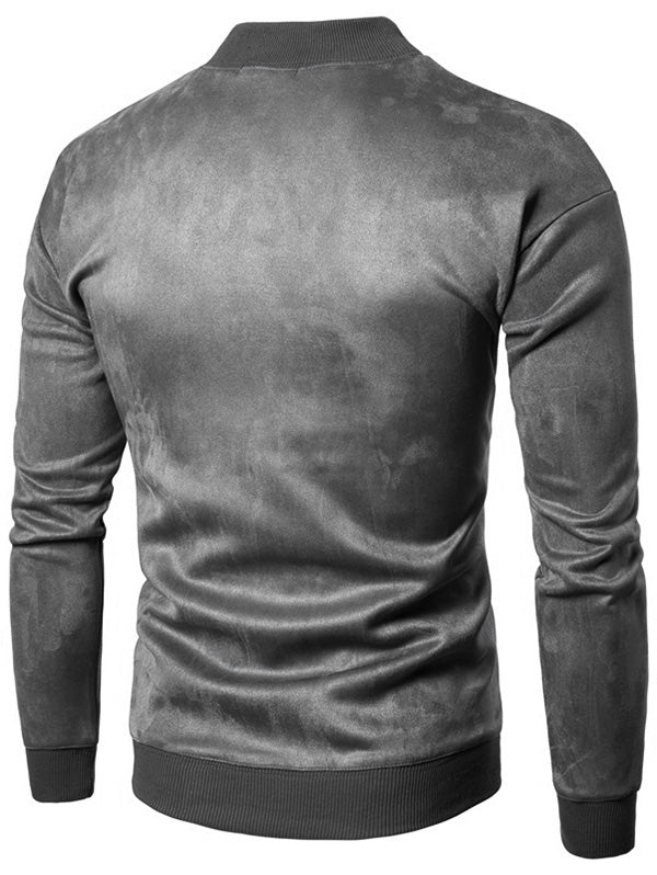 Men’s Chest Letter Print Suede Sweatshirt | Stylish Streetwear | same ANTHEM.