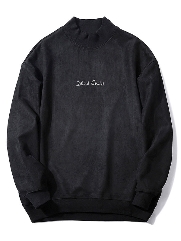 Men’s Chest Letter Print Suede Sweatshirt | Stylish Streetwear | same ANTHEM.