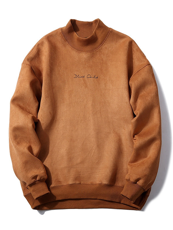 Men’s Chest Letter Print Suede Sweatshirt | Stylish Streetwear | same ANTHEM.