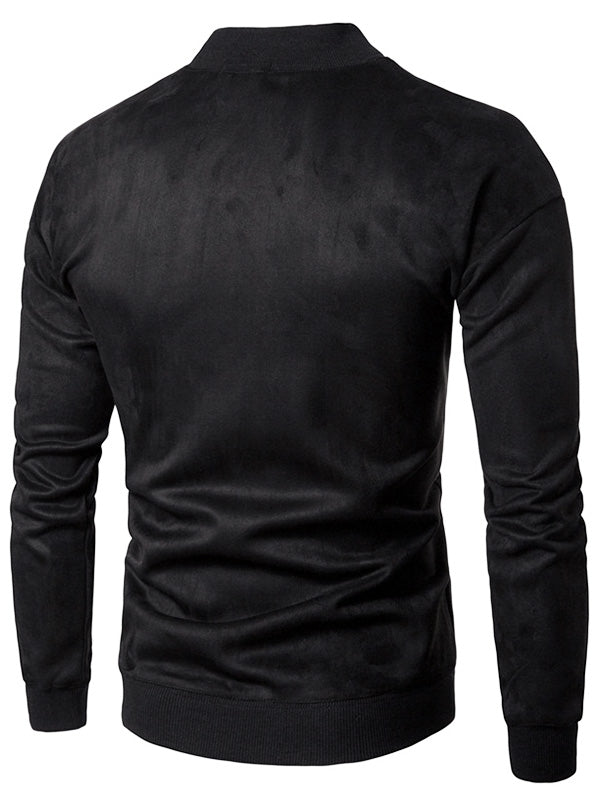 Men’s Chest Letter Print Suede Sweatshirt | Stylish Streetwear | same ANTHEM.