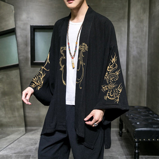 Men’s Chinese Style Hanfu – Elegant Streetwear | same ANTHEM - Black / M