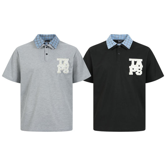 Men’s Double Collar Plaid Polo | Short Sleeve Streetwear Top | same ANTHEM.