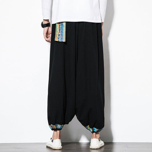 Men’s Ethnic Style Retro Nepalese Harem Pants – Wide Baggy Casual Pants | Same Anthem - Pants