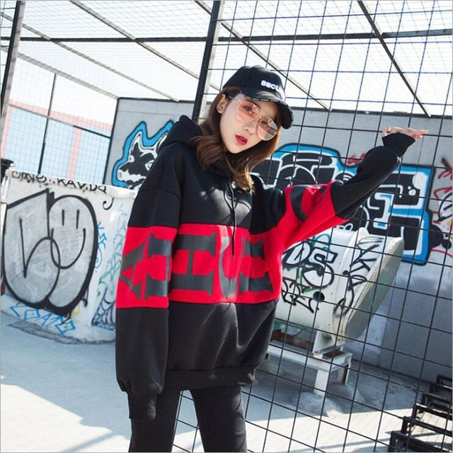 Men’s Hip Hop Hoodie – Letter Print Streetwear | same ANTHEM - MS BLACK / M