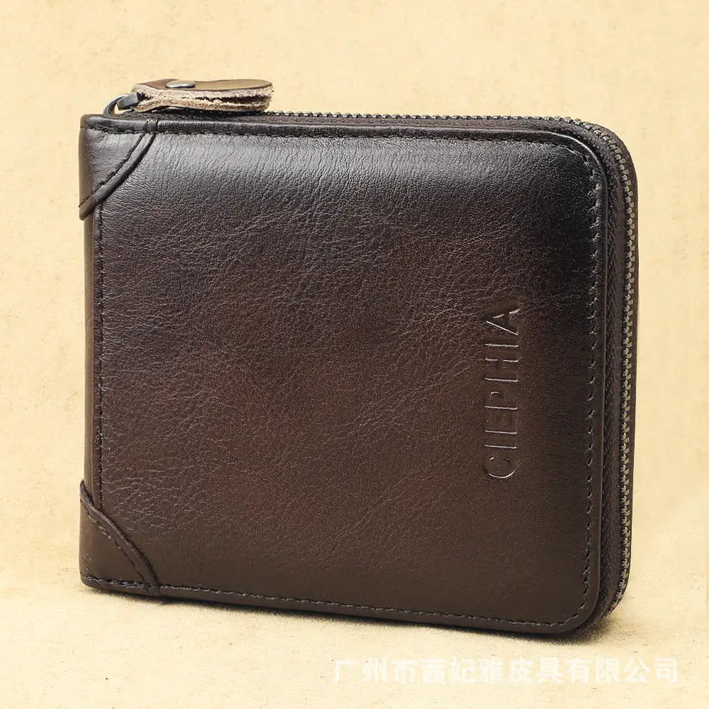 Men’s Leather Anti-theft Wallet – same ANTHEM. Multifunctional Soulmate Accessory - Brown