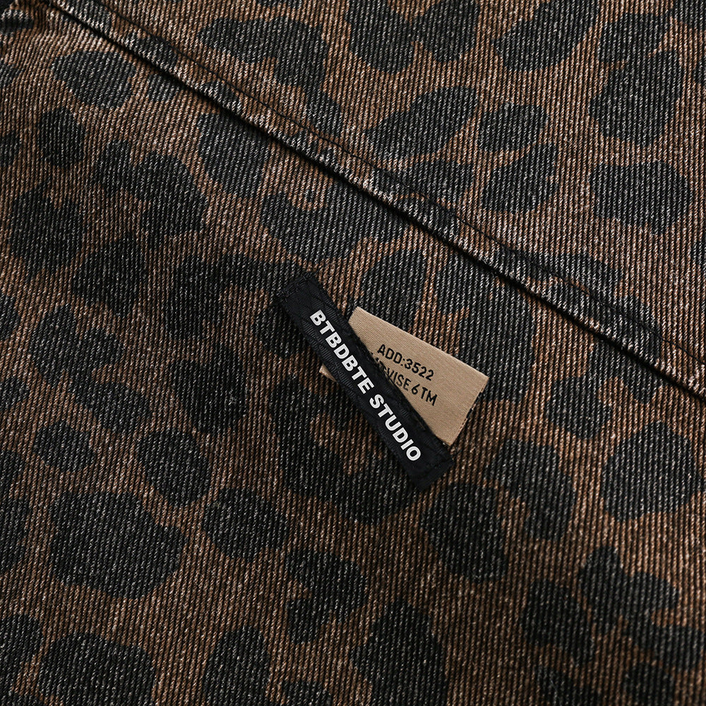 Men’s Leopard Print Denim Jacket | same ANTHEM. Soulmate Streetwear