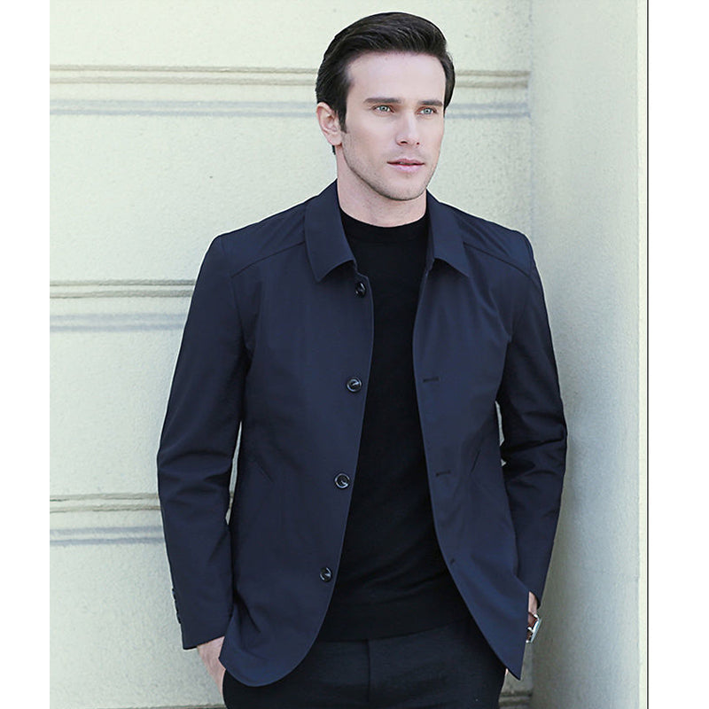 Men’s Mid Length Business Jacket – Casual Elegant Streetwear | same ANTHEM