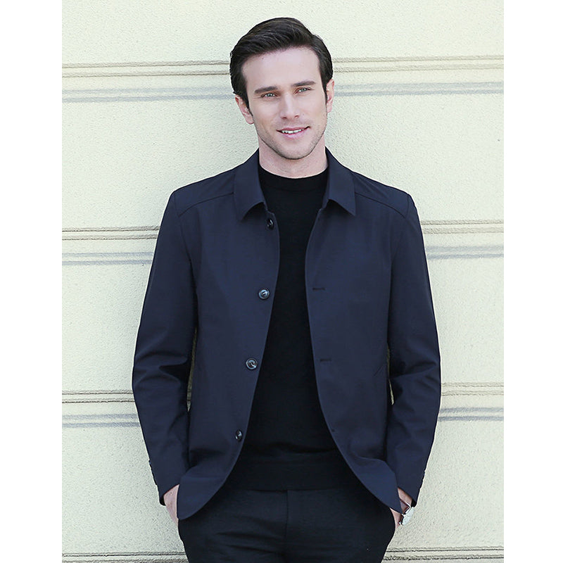 Men’s Mid Length Business Jacket – Casual Elegant Streetwear | same ANTHEM